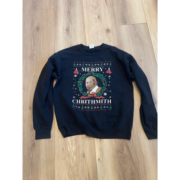Jerzees Other - Mike Tyson Merry Chrithmith Christmas Ugly Sweater Jerzees Black Medium Funny